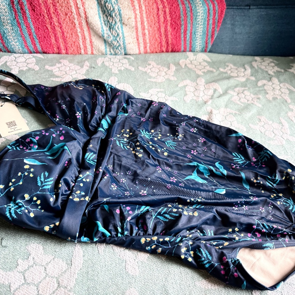 Floral Print Swimsuit maternity small size
